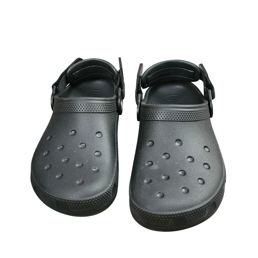 Crocs Classic All-Terrain Clog Black Adjustable Strap M 5 W 7‎ Slip On Rugged